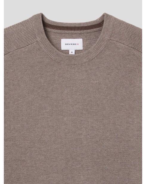 Maglia girocollo color tortora