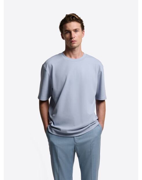 T-shirt col rond regular bleu clair