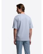 T-shirt col rond regular bleu clair