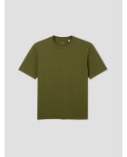T-shirt col rond regular vert olive