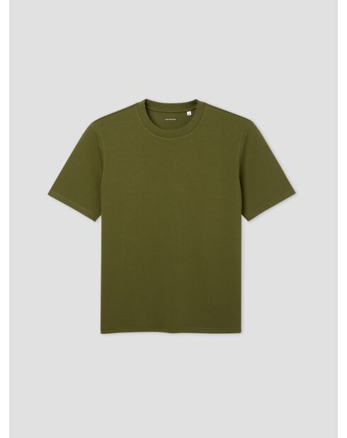 T-shirt col rond regular vert olive