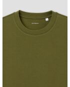 T-shirt col rond regular vert olive