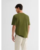 T-shirt col rond regular vert olive