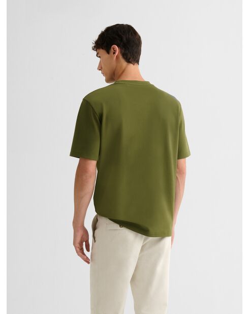 T-shirt col rond regular vert olive