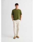 T-shirt col rond regular vert olive