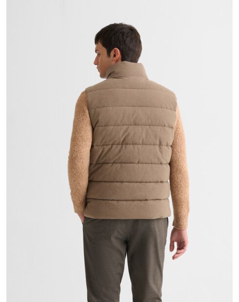 Doudoune sans manches déperlante taupe