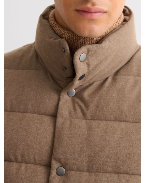 Doudoune sans manches déperlante taupe