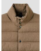 Chaqueta sin mangas impermeable de color topo