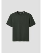 T-shirt col rond Supima vert bronze