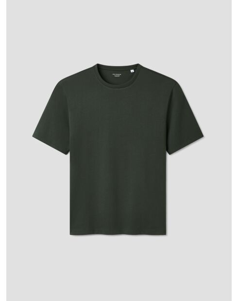 T-shirt col rond Supima vert bronze