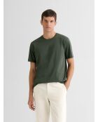T-shirt col rond Supima vert bronze