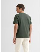 T-shirt col rond Supima vert bronze