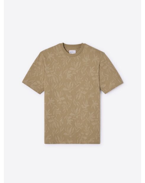 T-shirt col rond regular noisette