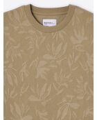 T-shirt col rond regular noisette