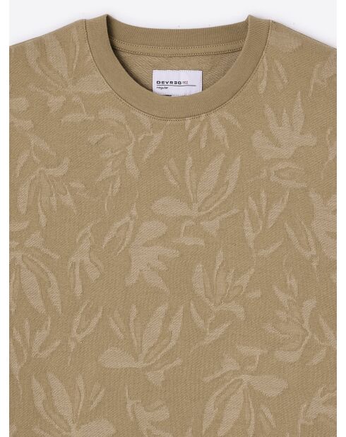 T-shirt col rond regular noisette
