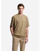 T-shirt col rond regular noisette