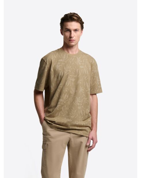 T-shirt col rond regular noisette