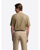 T-shirt col rond regular noisette