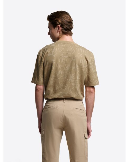 T-shirt col rond regular noisette