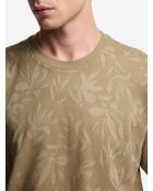 T-shirt col rond regular noisette