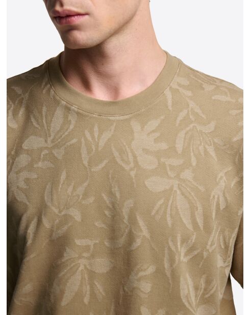 T-shirt col rond regular noisette