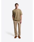 T-shirt col rond regular noisette
