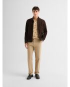 T-shirt col rond en coton beige sable