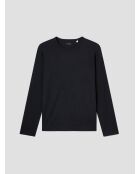 T-shirt manches longues en laine Mérinos noir