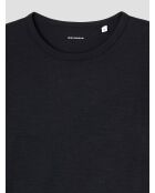 T-shirt manches longues en laine Mérinos noir