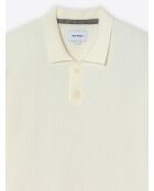 Sneeuwwitte polotrui met knopen van gecertificeerd viscose