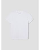 T-shirt col rond en jersey blanc neige