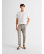 T-shirt col rond en jersey blanc neige