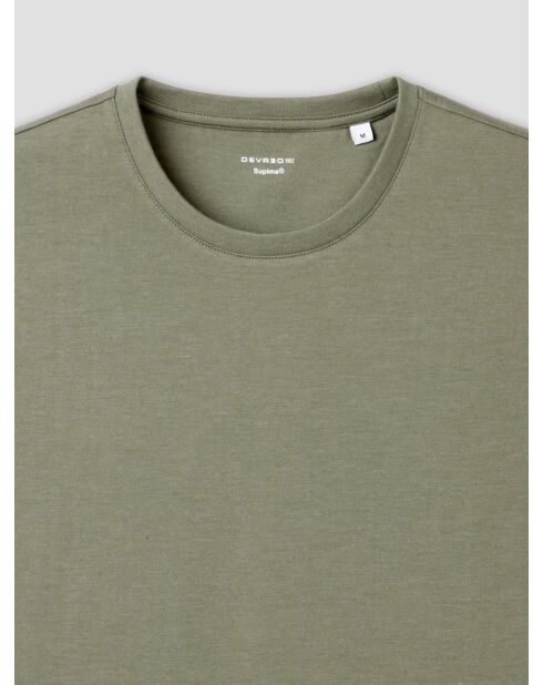T-shirt col rond Supima vert olive