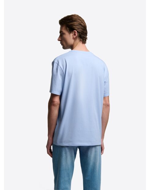 T-shirt col V Supima bleu ciel 2