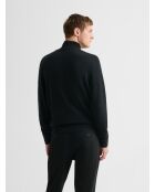Maglia a collo alto nera in lana e cashmere
