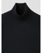 Maglia a collo alto nera in lana e cashmere