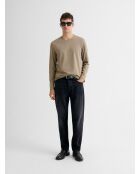 T-shirt manches longues col rond Supima tabac