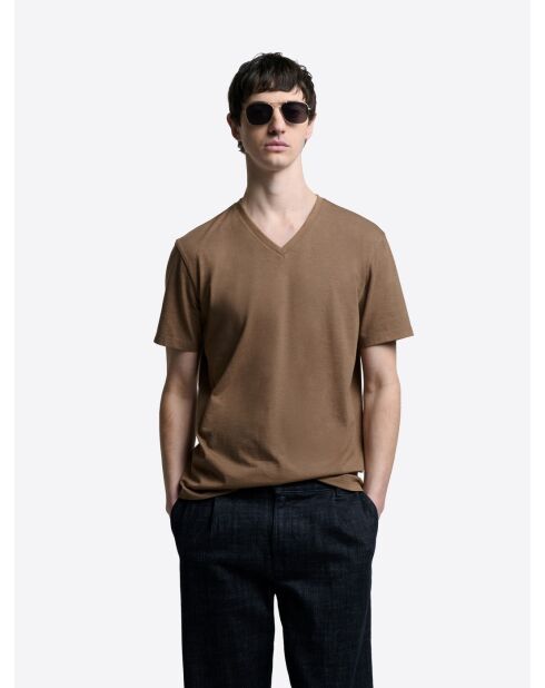 T-shirt col V en coton Supima baileys