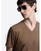 T-shirt col V en coton Supima baileys