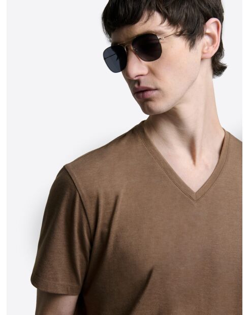 T-shirt col V en coton Supima baileys