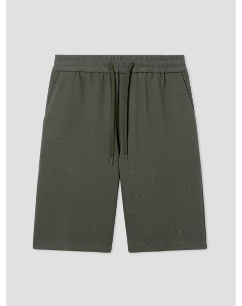 Bermuda regular taille élastiquée vert olive