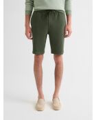 Olivgrüne Bermudashorts mit regulärer elastischer Taille