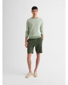 Olivgrüne Bermudashorts mit regulärer elastischer Taille