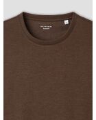 T-shirt col rond Supima cacao