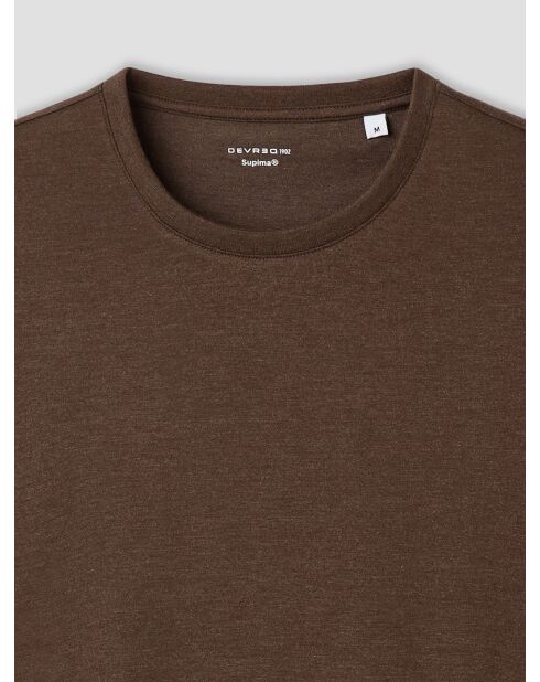 T-shirt col rond Supima cacao