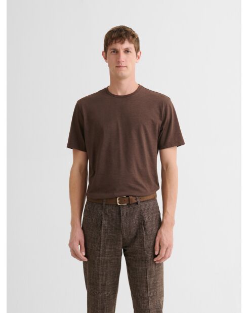 T-shirt col rond Supima cacao