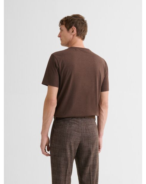 T-shirt col rond Supima cacao