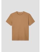 T-shirt col rond camel 2