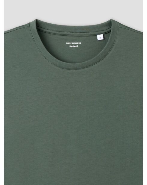 T-shirt col rond Supima vert