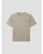 T-shirt col rond regular beige sable